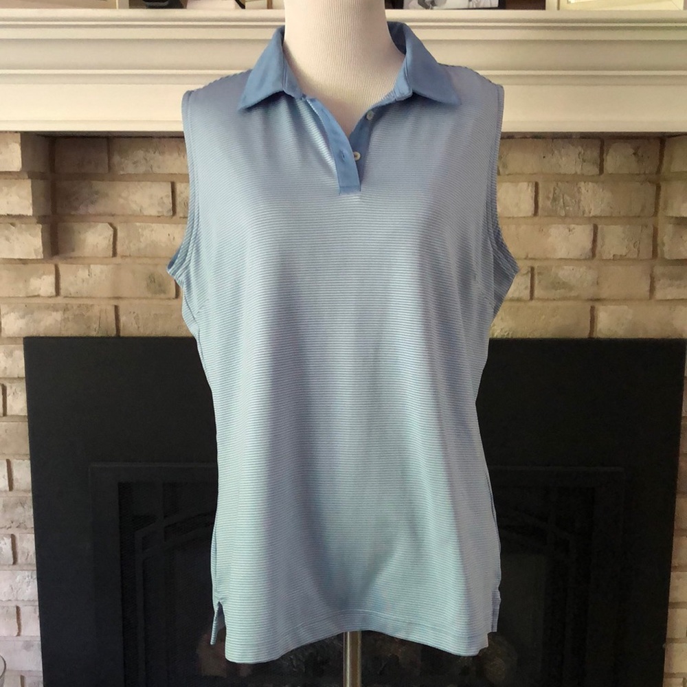 Adidas Blue Collared Sleeveless Athleisure Golf Tennis Tank size XL